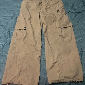 Women’s Tan Wide Leg Cargo Pants